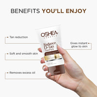 Oshea Herbals Radiance DTan Face Pack for Men & Women | Brightening & Tan Removing Formula | Enriched with Mulberry & Licorice Extracts | Free from Paraben, Silicon & Mineral Oil 120g