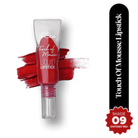 Hilary Rhoda Touch Of Mousse Lipstick | Matte Finish & Long Lasting | Infused with Vitamin E | Weightless & Liquid Lipstick with Mousse Finish | Smudge & Water Proof | Vegan - 5ml (Exposed Red - Shade 09)