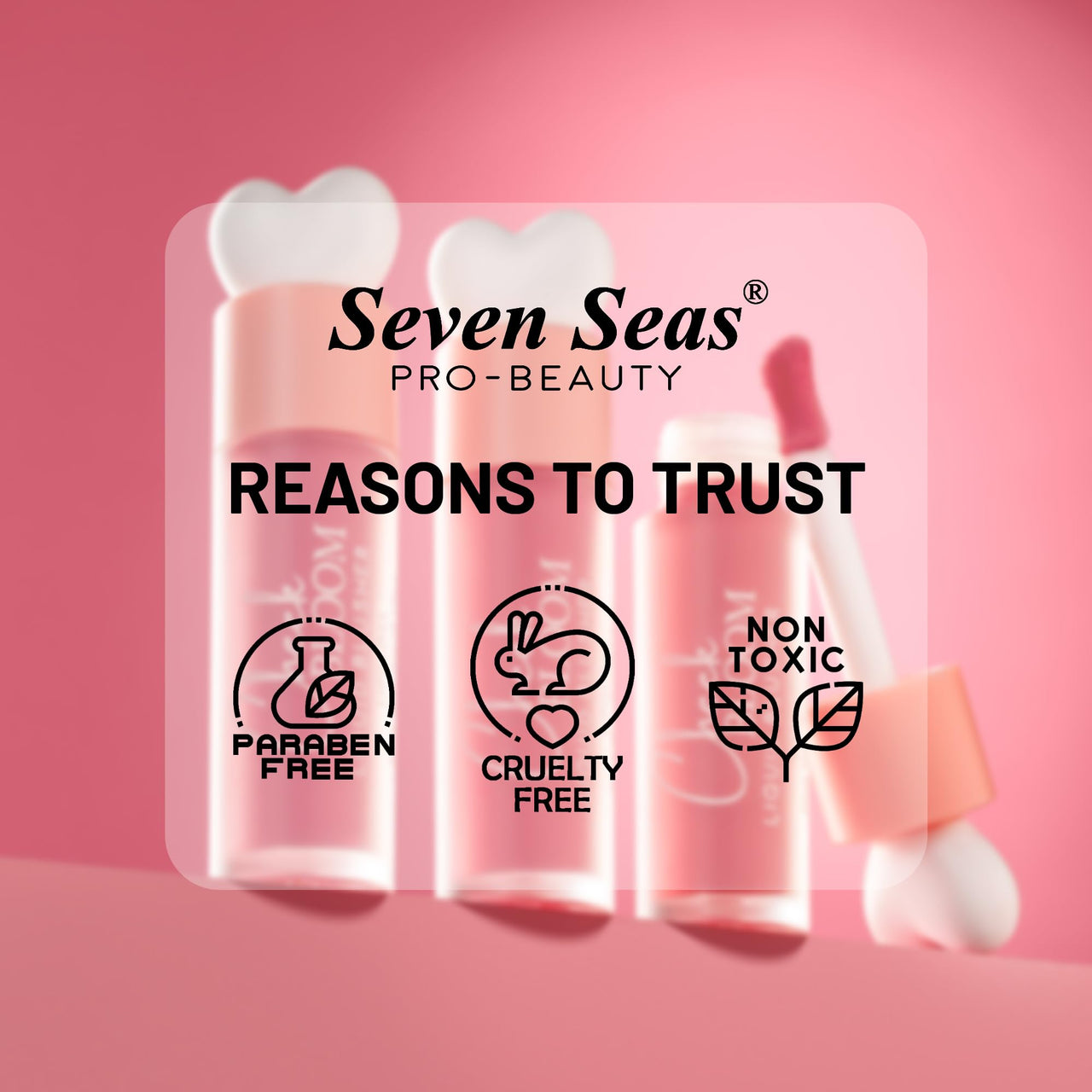 Seven Seas Cheek Bloom Liquid Blusher & Lip Gloss | Highly Pigmented | Long-lasting | Buildable & Blendable | All Skin Types | Shade- 03-Rosy Cheeks-5g)