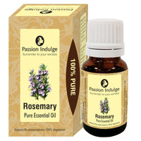 Passion Indulge Pure Rosemary Essential Oil for Hair Growth, Skin and Aromatherapy | Natural Multipurpose Essential Oil - 10 ml