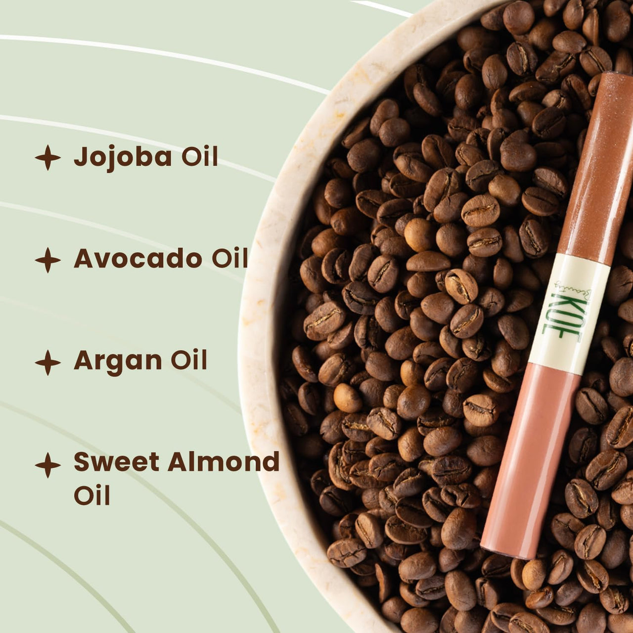 Koe Beauty Double Dip | Brown Sugar & Caramel | Warm Neutral Brown Matte Lipstick (2ml) Plus Rich Golden Glaze Buttery Finish Lip Topper (2ml) | Perfect Balance of Color & Shine