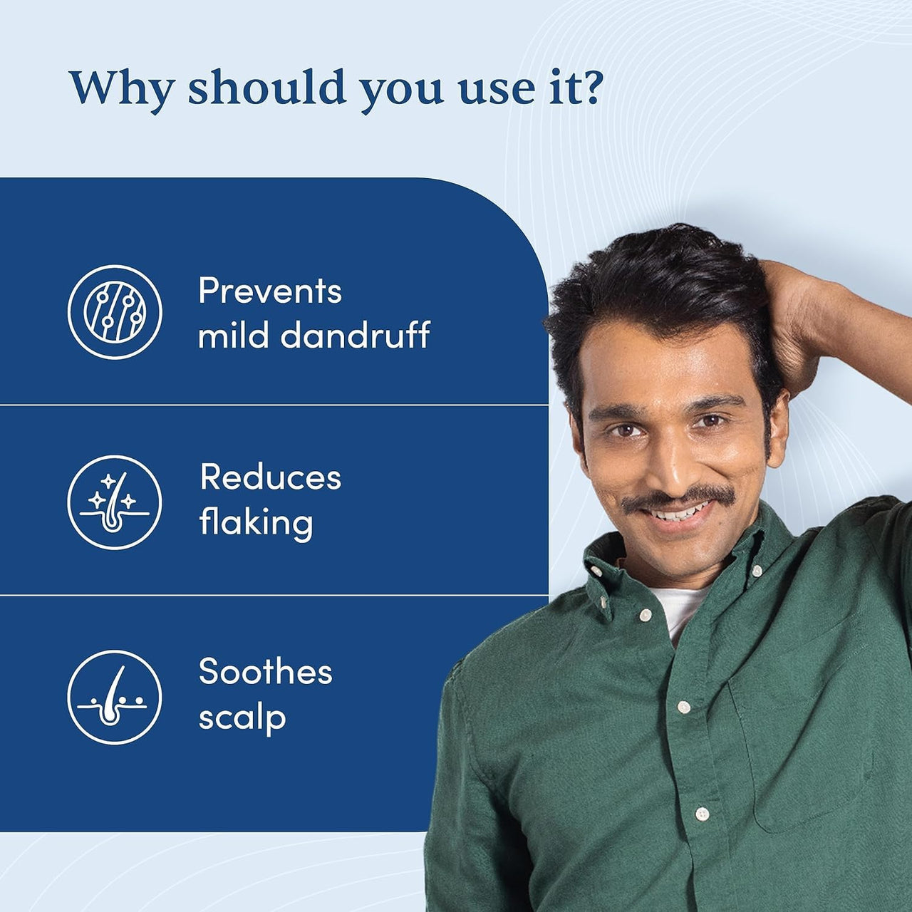 Man Matters Daily Use Anti Dandruff Shampoo (400ml) | pH 5.5 | Soothes Scalp Irritation, Reduces Dandruff & Flaking | With Zinc Pyrithione, Climbazole & Piroctone Olamine