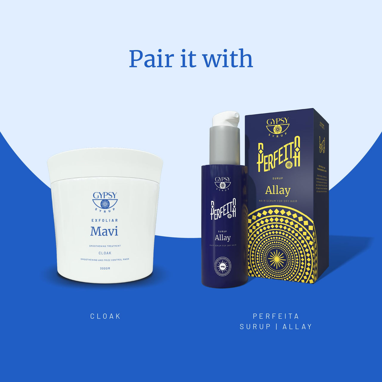 Gypsy Syrup Mavi Shampoo for Smoothening And Frizz Control | Repairs damaged hair and boosts hair growth | Emulsion Wash - 300g