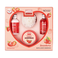 Bryan & Candy Strawberry Body Care Heart Collection ,Gift Set for Women and Men