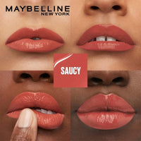 Maybelline New York SuperStay Vinyl Ink Liquid Lipstick - Saucy, Instant Shine & Transfer Proof. SuperStay Vinyl Ink Liquid Lipstick Last Up To 16 Hours, Enriched With Vitamin E & Aloe | 4.2ml