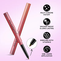 RENEE Holographic Crayon Eyeliner, Smudge-Proof,Shimmery Finish & Long-Lasting, Easy Glide & Quick-Drying Formula With Monochrome Effect, Intense Color Pay-Off, Infused With Vitamin E, 05 Mars, Pink