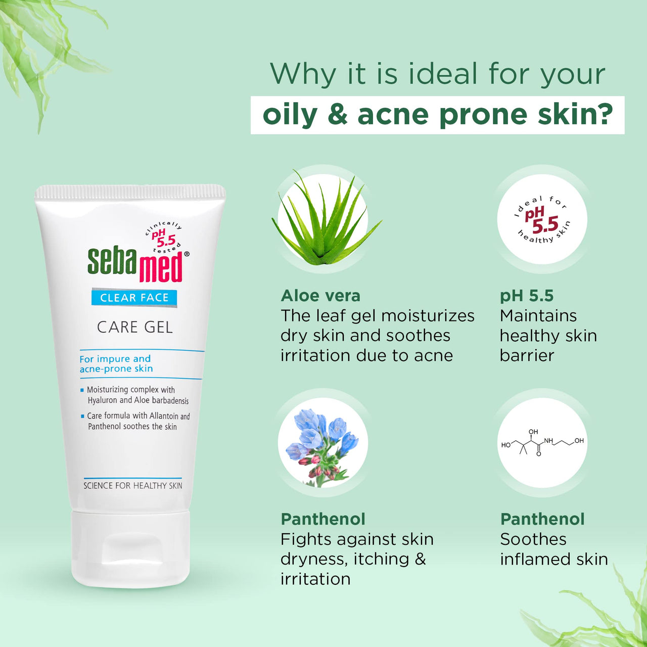 Sebamed Baby Lotion, 100ml & Clear Face Care Gel, 50ml