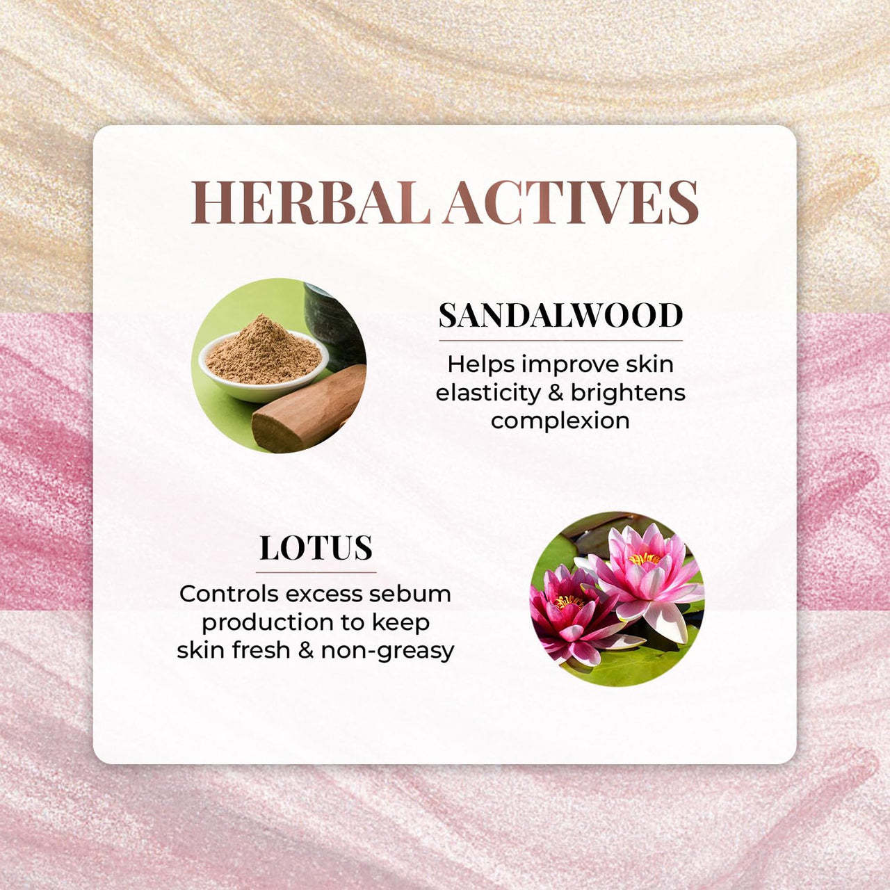 Just Herbs Lumi Glow Strobe Cream with Lotus & Sandalwood (Moonlit Gleam, 30 g)