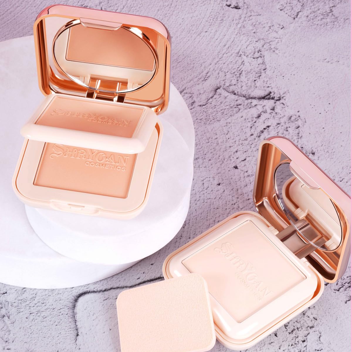 Shryoan All Day Matte 2 In 1 Oil Control Compact Face Powder| Infused with SPF 15 PA++, Hides Imperfections, Blends Effectively, Matte Finish With Soft & Silky texture and Pressed Powder for All Skin Types (25g) (SH03)