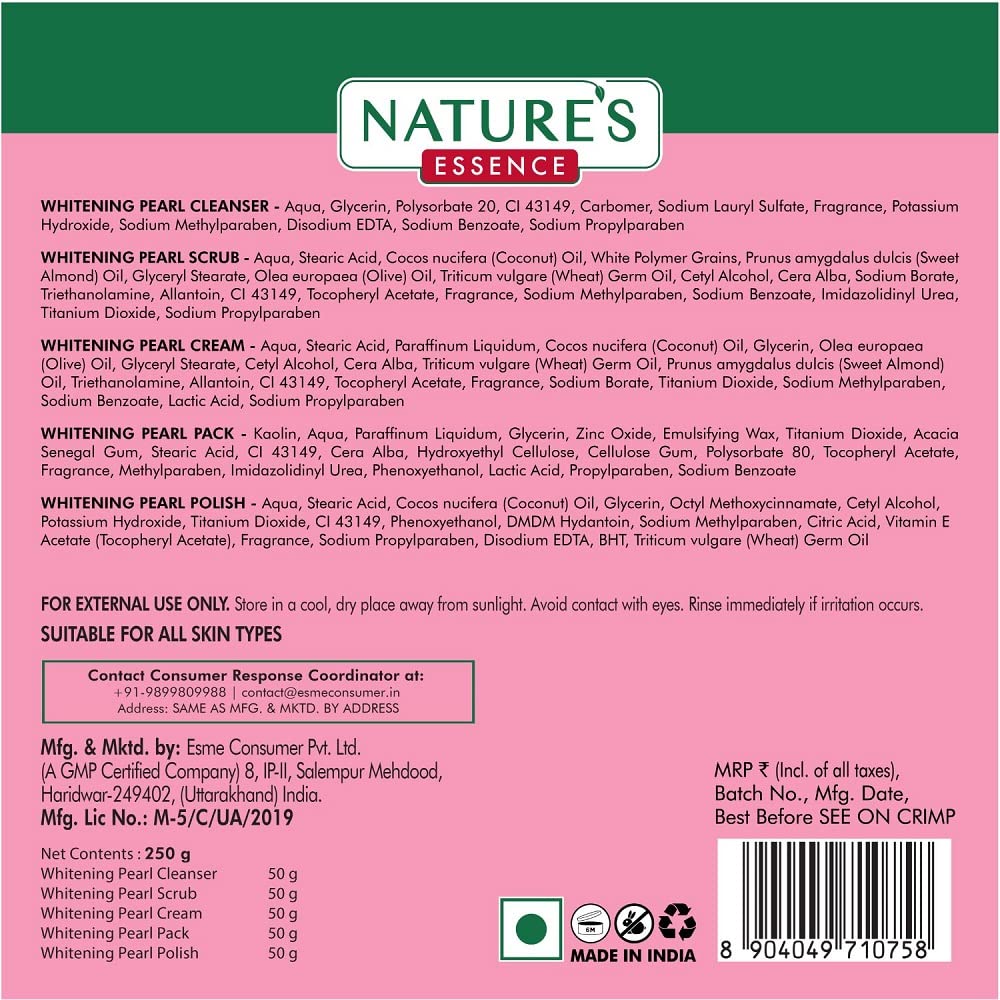 NATURES ESSENCE Advanced Whitening Pearl Facial Kit, 250gm+50ml