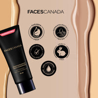 Faces Canada Weightless Stay Matte Compact Vitamin E & Shea Butter, Spf-20 Ivory 01, 9 g And Faces Canada Weightless Matte Finish Foundation, Mini - Ivory, 18 ml