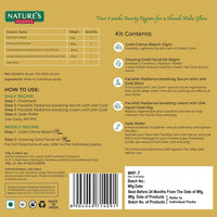 Nature's Essence Shaadi Wala Glow Kit - 3 weeks ritual | Skincare combo for Women | Gold Facial kit, Serum, cream & Jade Roller | Suitable for all skin types | Pack of 5, 126g +30ml