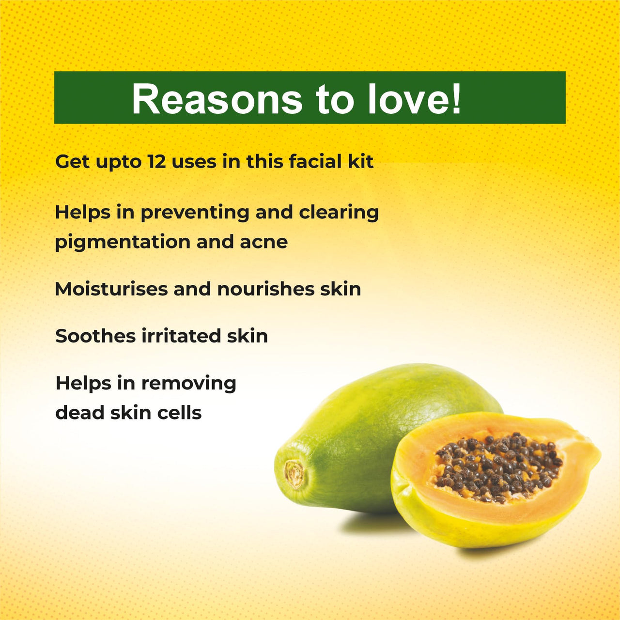 Bee One Facial Kit for Radiant Skin and Youthful Glow 125g Beeone Fights pigmentation and prevents Acne | Suitable for All Skin Types | Get upto 5 uses in this 1 Kit (Papaya)