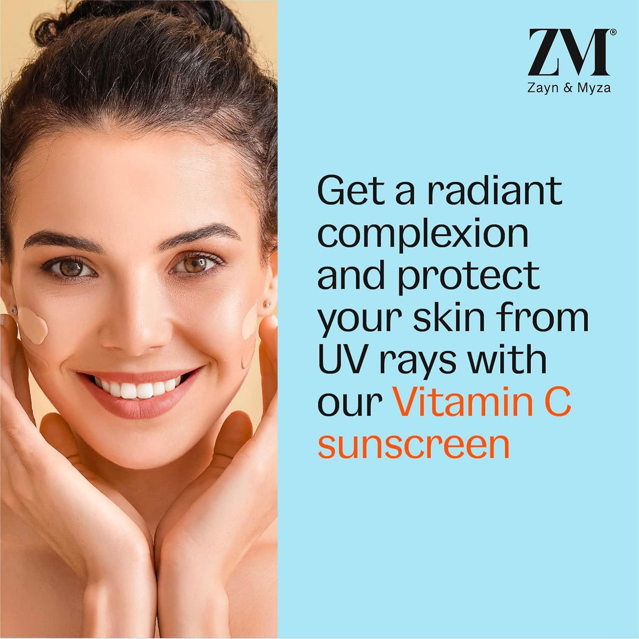 ZM Vitamin C UV Expert Tinted Sunscreen SPF 40, PA +++ For Bright & Glowing Skin | For Dull Skin | Non-Greasy, Quick-Absorbing | UVA UVB Sun Protection | Sunscreen For Women & Men, 50 gm
