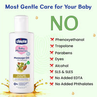 Chicco Baby Moments Massage Oil, New Advanced Non-sticky & Moisturizing Formula with Natural Ingredients to Prevent Dryness, Suitable for Baby’s Skin, Hair & Scalp, No Phenoxyethanol & Parabens (100ml)