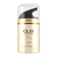 Olay Day Cream Total Effects 7 in 1, Anti-Ageing SPF 15, 50g And Olay Night Cream Total Effects 7 in 1, Anti-Ageing Moisturiser, 50g
