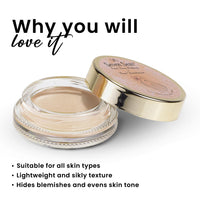 Seven Seas Mousse Foundation for All Skin Type Foundation & Concealer | Lightweight, Full Coverage concealer Foundation Matte Finish with SPF | Long Lasting Foundation for Face Makeup (Nude Beige)