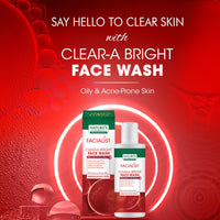 Nature's Essence Professional Facialist Clear-A Bright Face Wash for women| 2% Salicylic Acid Complex & Vitamin C | Oily & Acne-Prone Skin |100g
