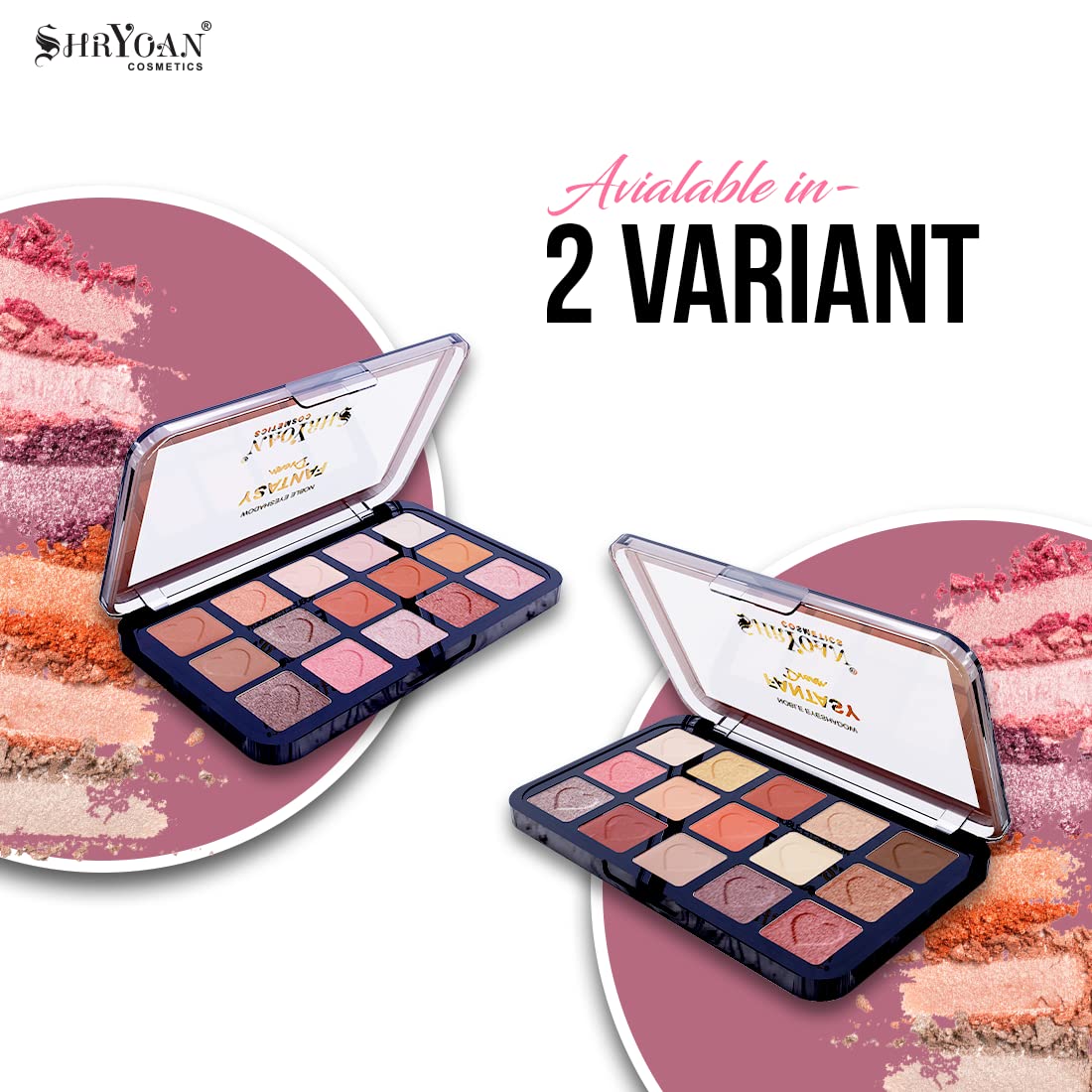 Shryoan Fantasy Dream 15-Color Noble Eyeshadow Palette | Highly Pigmented, Easily Blendable and Matte Finish, For Creative Eye Look (Shade-02)
