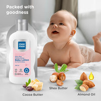 Mee Mee Moisturizing Baby Lotion for Face & Body, Shea, Cocoa Butter & Almond Oil, 24 Hrs Moisturization (400ML)