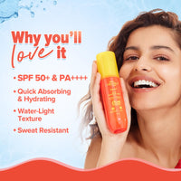 Aqualogica Detan+ Dewy Sunscreen Spray For All Skin Types | Mess-Free Application I Hydrating & Sweat Resistant I Water-Light Texture | SPF 50+ PA++++ | For Men & Women | 100 ml