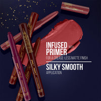 FACES CANADA Ultime Pro HD Intense Matte Lips + Primer - Serious Rizz N08, 1.4g, Limited Edition | 9HR Long Stay | Primer Infused For Flawless HD Matte Finish | Intense Color | Lightweight