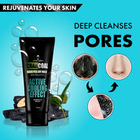 urbangabru Combo Peel Off Mask & Nose Strip For Blackhead & Whitehead Removal | Fights Pollution, Dirt & Tan, 2 Count