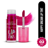 Hilary Rhoda Happy Dream Lip Tint | Hydrating Formula | Infused with Hyaluronic Acid | Cruelty-Free & Glossy Finish | Non-Sticky Formula - 3.7g (Pink Fantasy- Shade 02)