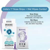 DR.Rashel Hyaluronic Nose Pore Strips For Pore Cleansing | Deep Cleansing For Painless Blackheads Removal | Deep Purifying Strips for Nose | 20 PCS