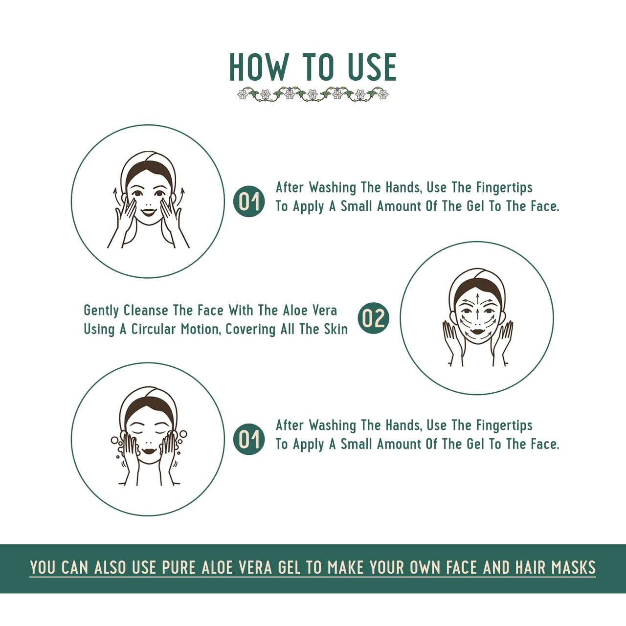 Avimee Herbal Pure Aloe Vera Gel for Skin and Hair - 100 ml | Hydrates, Moisturizes & Soothes Irritated Skin | Vitamin E & Natural Emollients