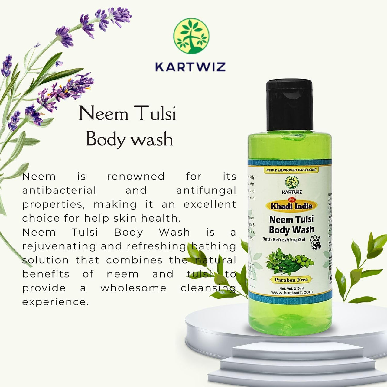 Herbigiri Herbal Neem & Tulsi Body Wash - 420Ml