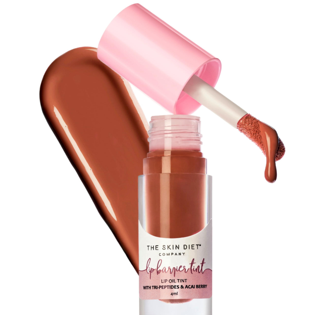 THE SKIN DIET COMPANY Lip Tint - Brick Red | Hydrating Liquid Lipstick for Women | Lip treatment for Dry & Pigmented Lips (4ml)