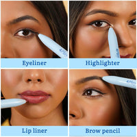 Tint Cosmetics 4Play 4 in 1 Make Up Brush & Pronto Pink 4 in 1 Waterproof Makeup Pen, For Multipurpose Travel Friendly & Easy to Use (Pack of 2)