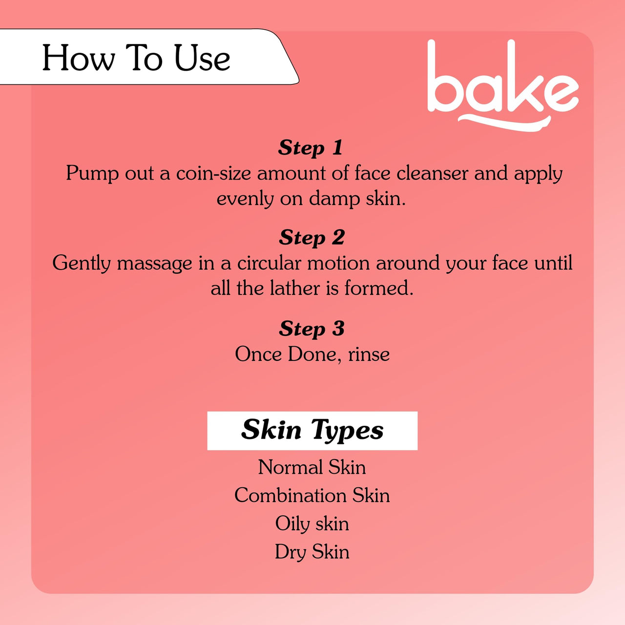 BAKE 5% Vitamin C Face Wash for Pigmentation & Skin Brightening with Gooseberry | Daily Glow Face Wash | All Skin Types | For Women & Men (100 ml)