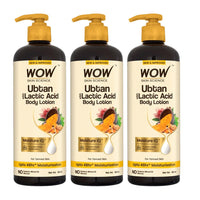 WOW Skin Science Ubtan Body Lotion|All skin type|Anti-Tanning & Smoothening Care|with Saffron Extract, Sandalwood Oil|400mL|Pack of 3