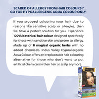 INDUS VALLEY Hypo Allergic Aqua Colour 100% Botanical Hair Colour, 30ml + 200g - Dark Brown (Pack of 1)