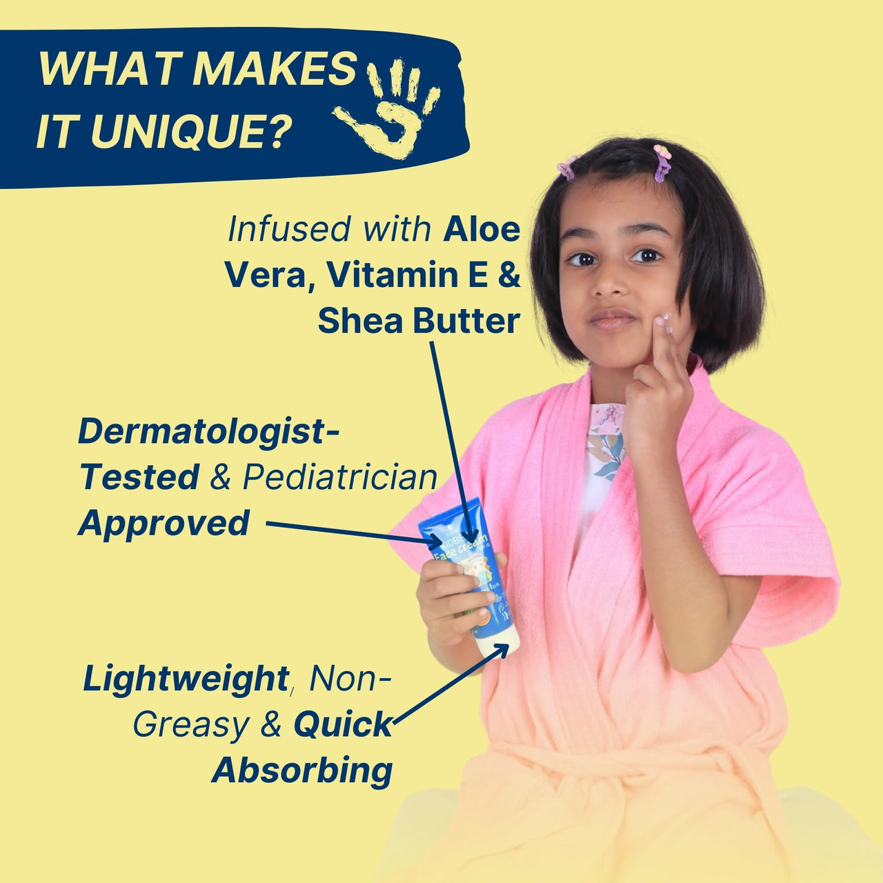 Healthbest Kids Face Cream SPF 15, 50ml - Organic, Gentle Baby Safe, Tear-Free, Paraben-Free, SLS-Free, Sensitive Skin Lotion, Watermelon Flavor