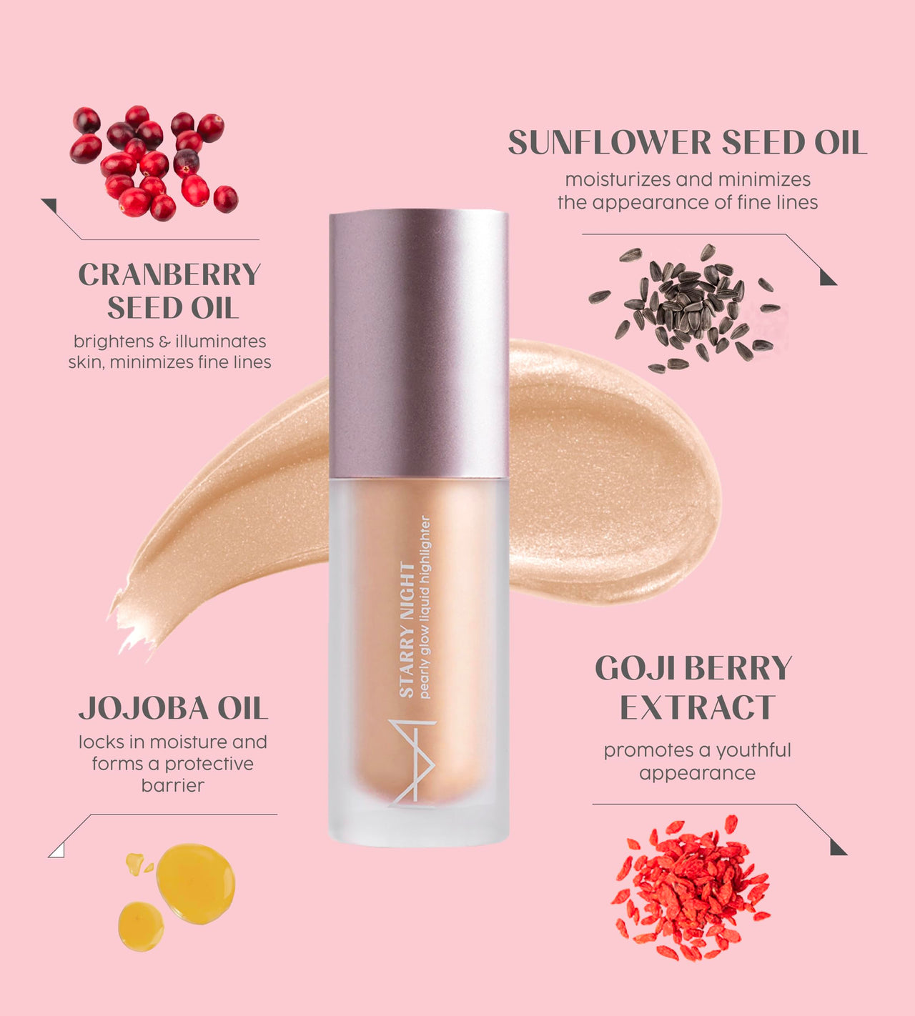 House Of Makeup Liquid Highlighter | High-glow, Smudge-proof Highlighter Makeup For All Skin Tones | Smudge-proof Makeup Highlighter | 6 ml (Moonlight, 6 ml)