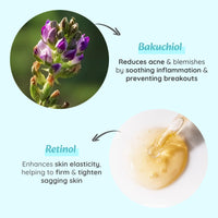 WildOak 1% Retinol Bakuchiol Ceramides Face Serum | Anti-Aging, Brightening & Skin Texture Improvement | Boosts Collagen & Restoration | Bakuchiol is Powerful for Skin Barrier & Gentle on Skin | 30ml