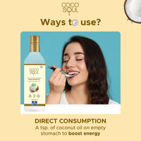 Coco Soul Cold Pressed Unrefined Virgin Coconut Oil | 60% MCT | Multipurpose Usage | Daily Cooking| Keto Friendly | Naturally Cholesterol Free | A1 grade real coconut | From Makers of Parachute 1000 ml