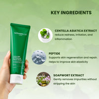 Mirabelle Korea Cica-Peptide Intensive Face Wash 120ml | Korean Gentle Hydrating Cleanser for All Skin Types | Soothing, Barrier Repair & Anti-Aging | Suitable for Men & Women