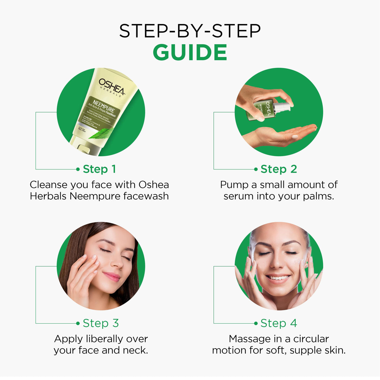 Oshea Herbals Neempure Anti Acne & Pimple Face Serum for Acne Prone Skin | Reduces Acne, Pimples & Controls Sebum with Retained Moisture Balance | Enriched with Neem & Willow Bark Extract 30 ml