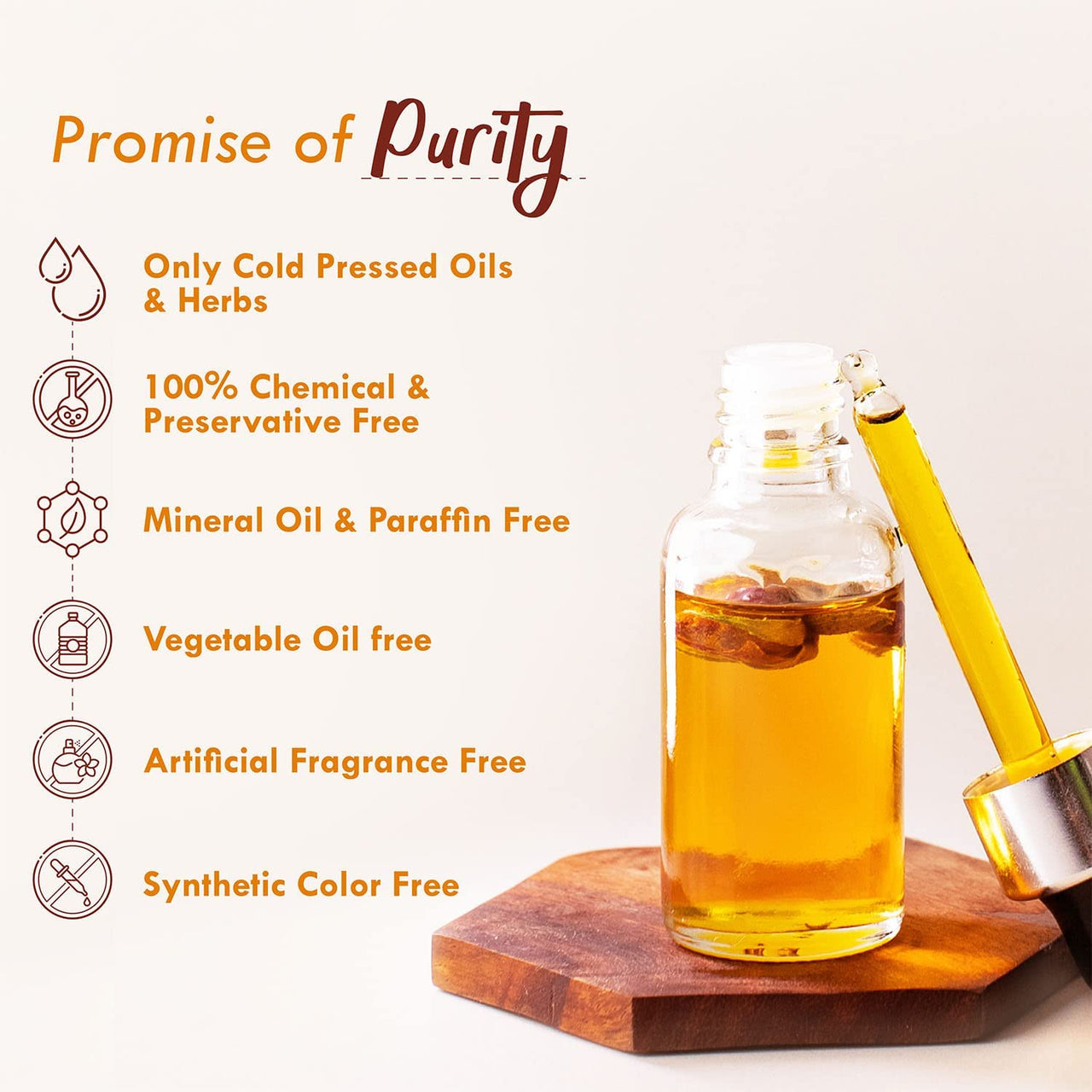 Nat Habit Turmeric Rosehip Mukhalaya Face Oil For Tan, Pigmentation & Blemish Control, with Blend of 13 Cold Pressed Oils, For Natural Face Care, No Mineral Oil or Chemical (30ml)
