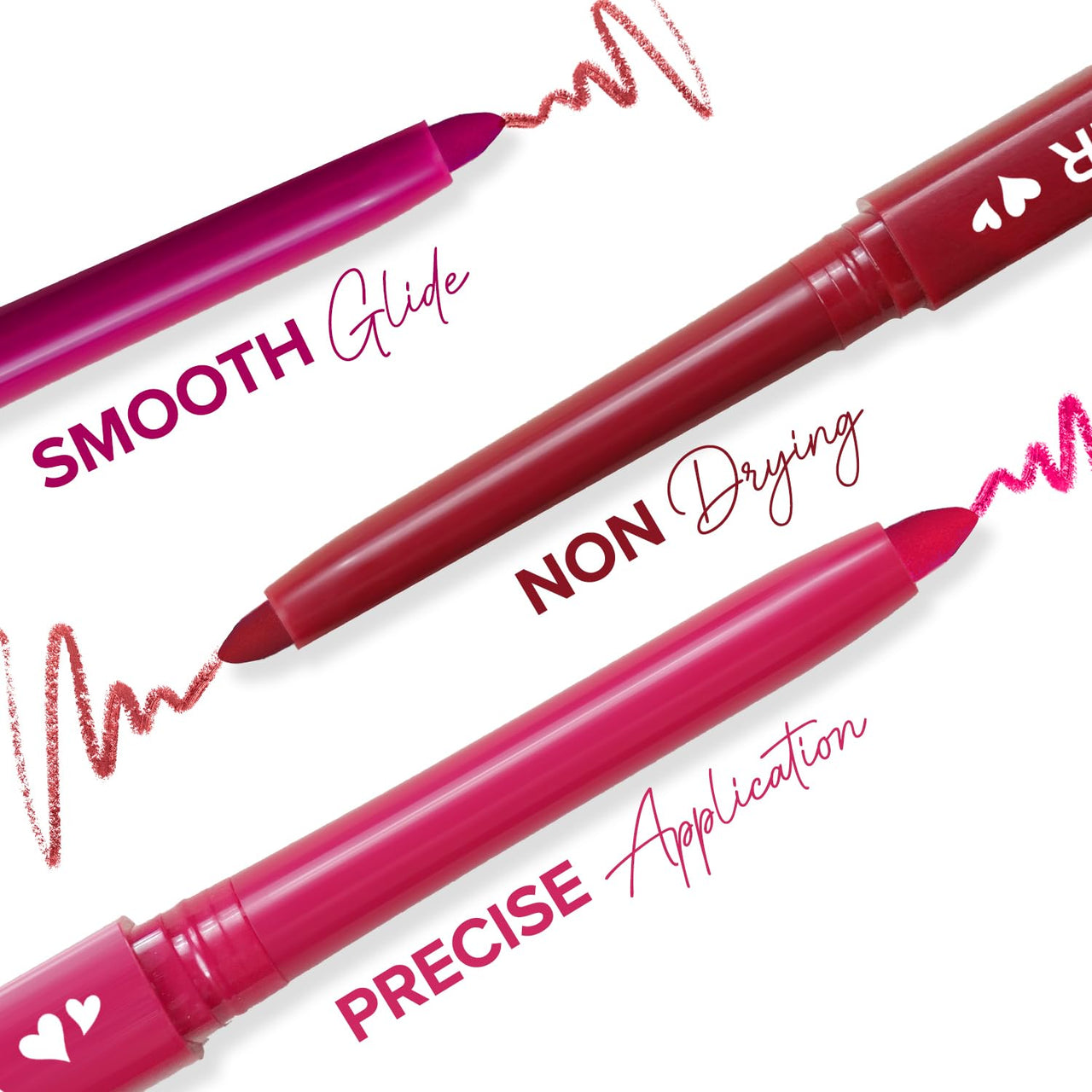 Mila Beauté Pout it Lip Liner Set of 12 I Highly Pigmented, Long Lasting & Non Drying Formula Enriched with Squalene I Smooth and Precise Application | Matte Lip Liner Suitable for Indian Skin Tones