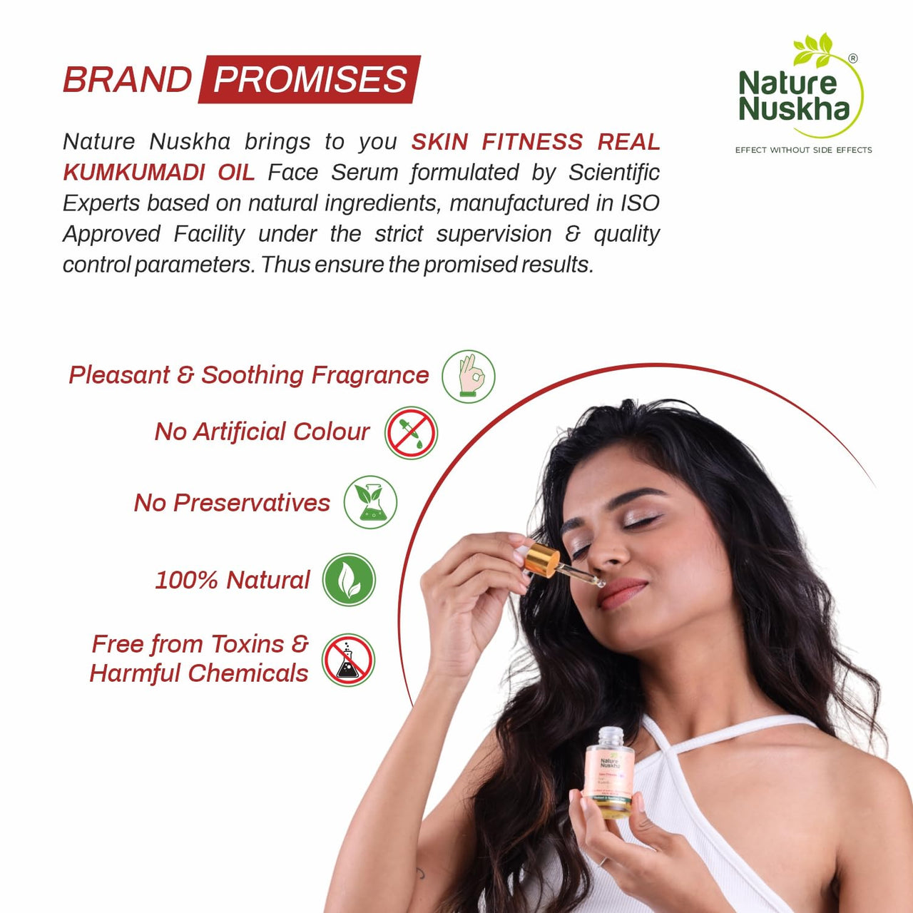 Nature Nuskha Real Kumkumadi Oil 25ml-Anti-Ageing Face Serum with Niacinamide, Folic acid, Vitamins E & C-For Men and Women-Kumkumadi Tailam-Reduces Dark Spots, Evens Skin Tone, Improves Brightness,Makes Skin Soft and Supple