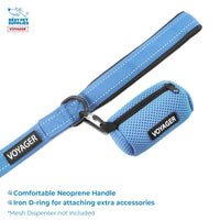 Voyager Step-in Air All Weather Mesh Harness and Reflective Dog 5 ft Leash Combo with Neoprene Handle, for Small, Medium and Large Breed Puppies by Best Pet Supplies - Set (Baby Blue), S Harness Leash Set (Baby Blue) S (Chest: 14.5 - 16