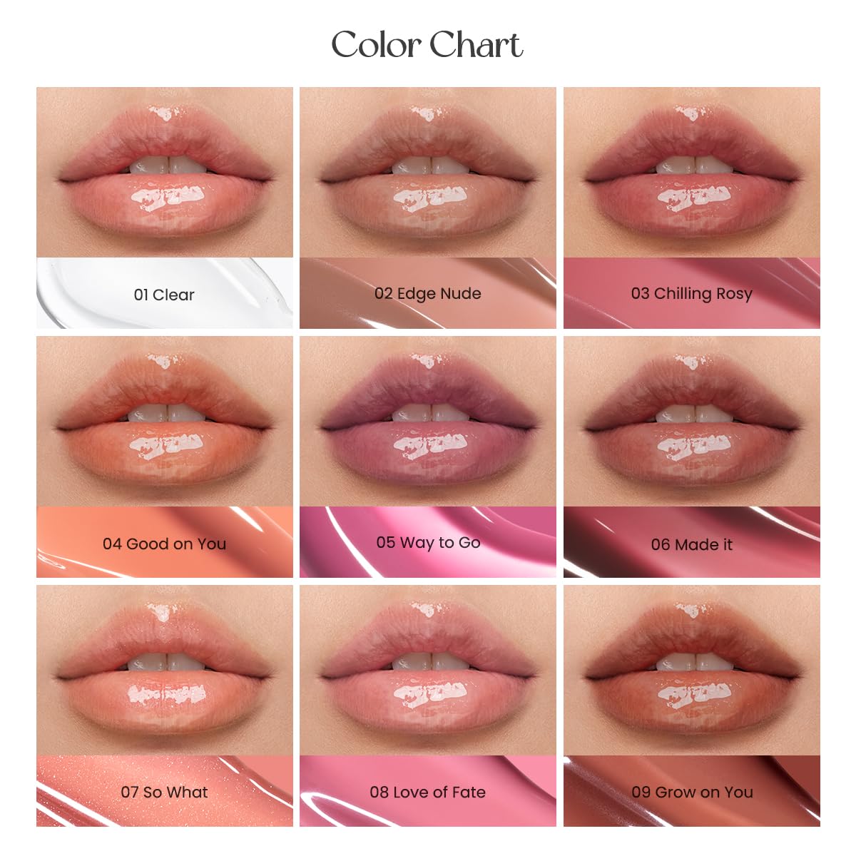 Peripera Ink Glasting Lip Gloss | Non-Sticky, High-Shine, 4XL Wand For Easy Application, Comfortable, Plumping, Fuller-Looking Lips, Moisturizing, Long-Lasting, Vegan (009 GROW ON YOU)