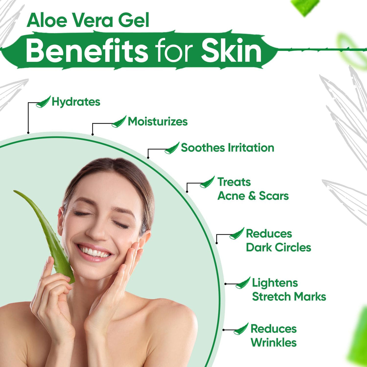 KAZIMA Pure Aloe Vera Gel for Skin and Hair, 500gm | Hydrates, Moisturizes & Soothes Irritated Skin | Pure & Natural Aloe Vera Gel for Face, Acne, Scars, Dark Circles & Sunburn