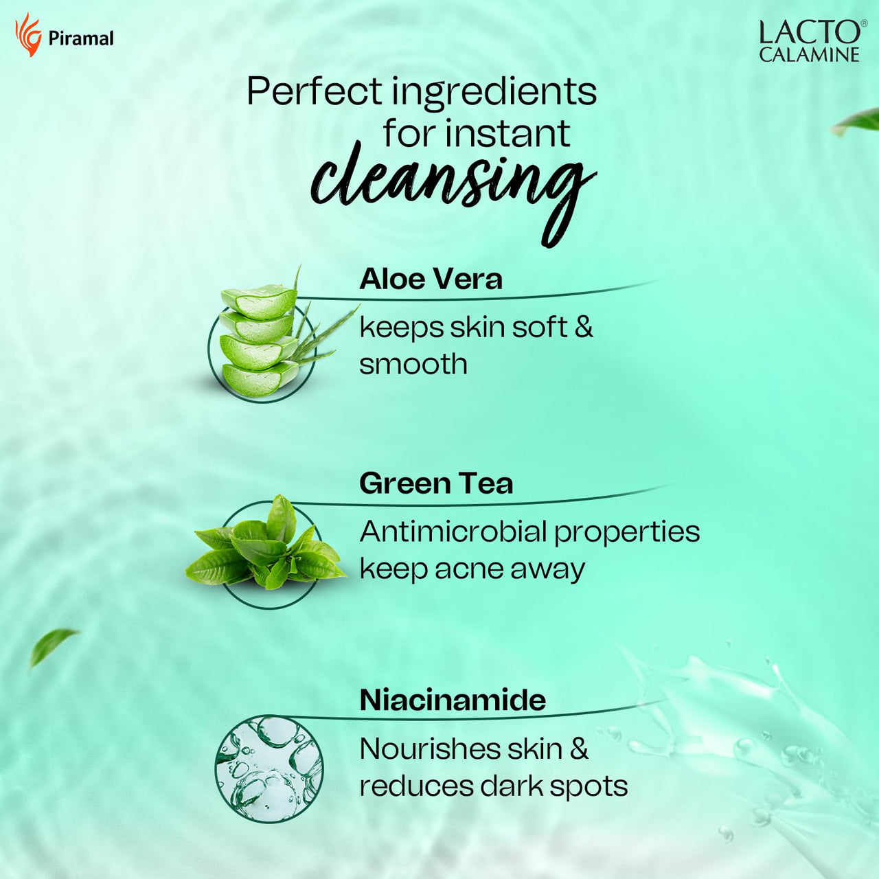 Lacto Calamine Micellar Water Make Up Remover Liquid | 100ml each - Pack of 3 | Aloe Vera, Green Tea & Niacinamide |Cleansing Water For Face That Removes Make-Up, Excess Oil & Impurities |Alcohol Free