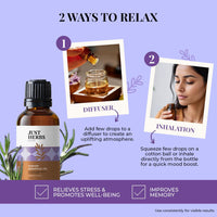 Just Herbs Rosemary Steam 100% Pure Distilled Essential Oil for Hair | Skin | Fights Acne | Elevates Mood Aromatherapy for Men and Women (10 ml)